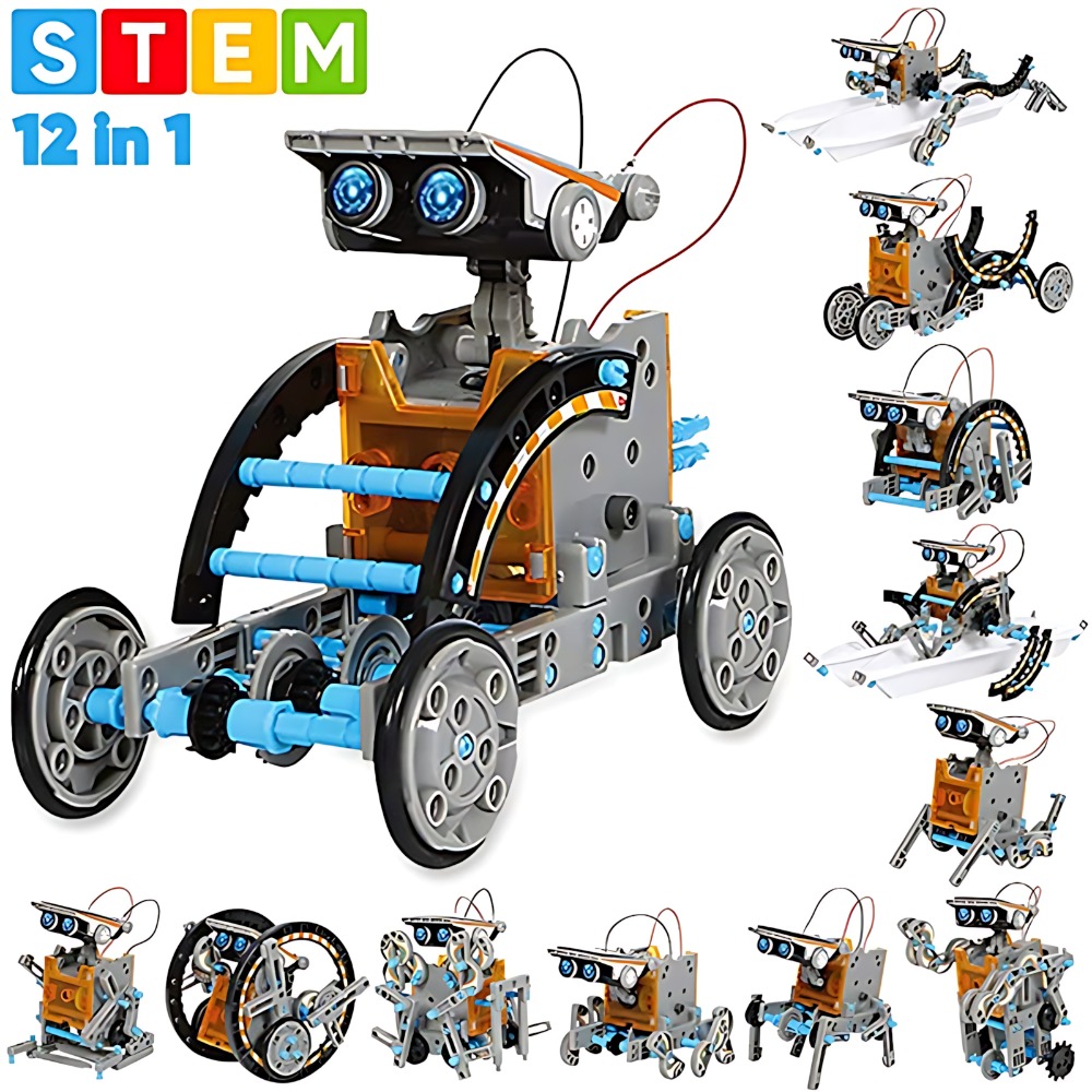 Science Toys Diy - Blok Bangunan Robot Surya 12 In