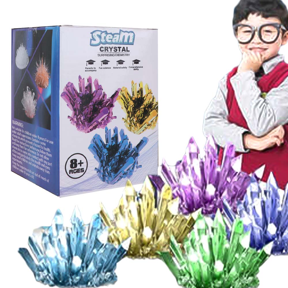 Science Toys Diy - Kit Sains Penumbuh Kristal, Kristal Berwarna,